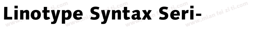 Linotype Syntax Seri字体转换
